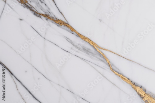 White Marble Texture with Gold Veins Background image