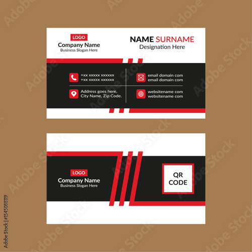 Modern Business Card Template. Dynamic Template Display for Promotional Campaign.
