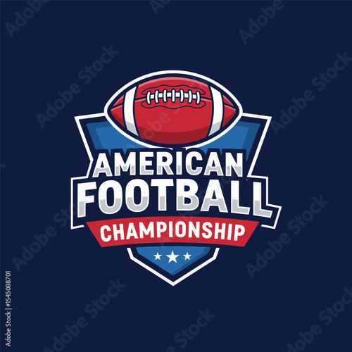 american football logo. sport emblem, badge, design elements, logotype template vector illustration