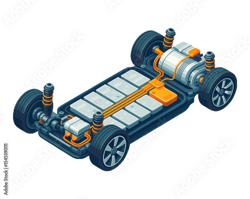 Electric Vehicle Battery System Chassis Design showcasing innovative engineering and sustainable transportation technology solutions for a greener future.