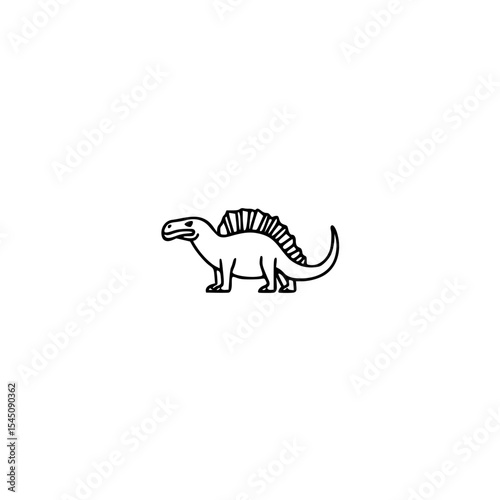 Vector icon of a Spinosaurus dinosaur