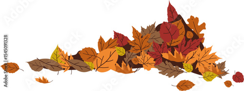 Autumn Leaf Pile Illustration