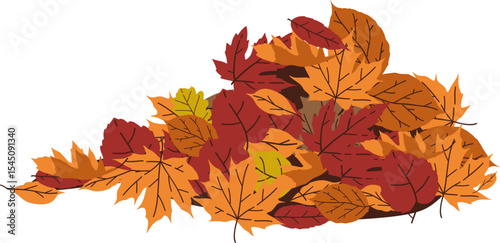 Autumn Leaf Pile Illustration