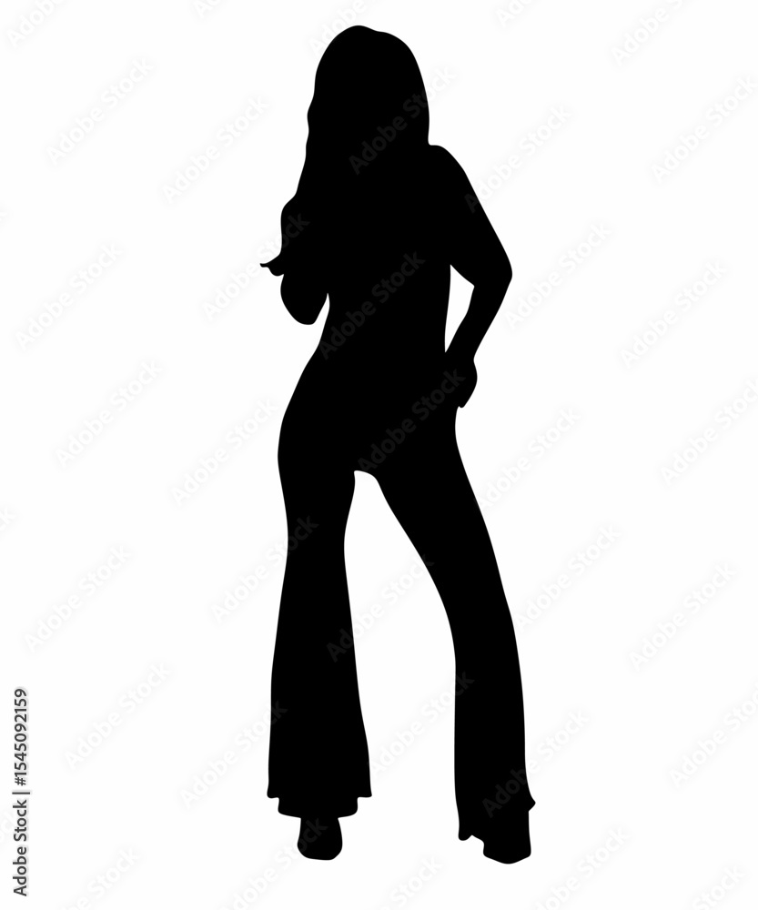 Fototapeta premium Silhouette of woman in High Heels