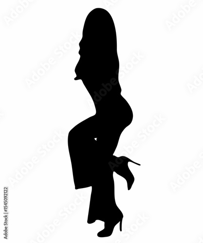 Silhouette of woman in High Heels