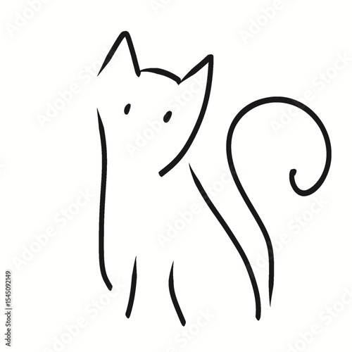 vector image of a cat