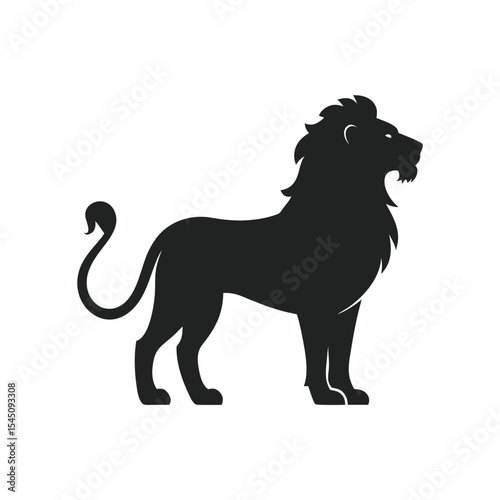 Profile View Royal Lion Animal Silhouette