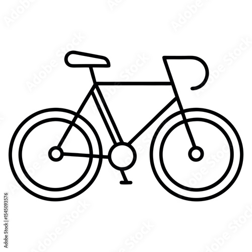 Vector Illustration of a Bicycle Icon Drawn in One Continuous Line – Minimalist Line Art