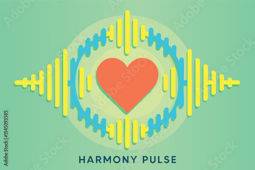 Heart with music recognise