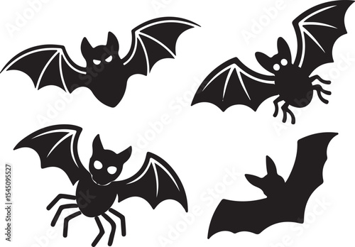 Halloween Bat Silhouette Vector Collection