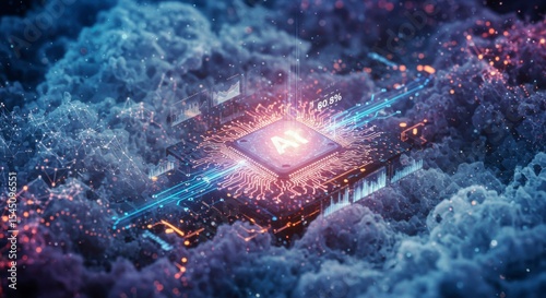 Advanced artificial intelligence chip embedded in a digital cloud