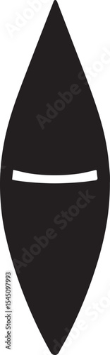 Wooden Canoe – Front View (pointed bow)