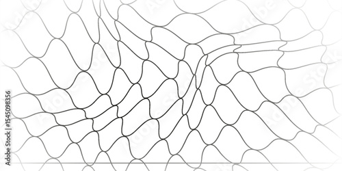 Curved net pattern. Seamless design for sportswear or equipment like soccer goals, volleyball nets, basketball hoops, hockey nets, and athletic gear.