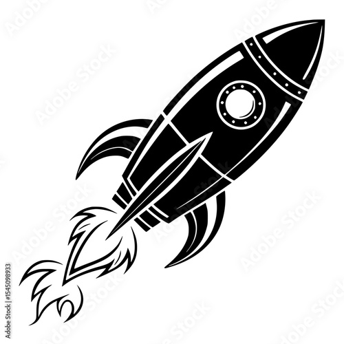 space rocket vector illustration
