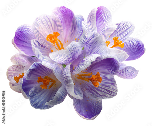 Decorative Crocus Blossoms with Soft Purple Shades