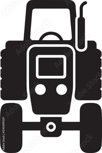 Farm Tractor – Top-Down (cab + axle ratio).
