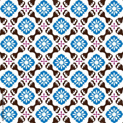 Handcrafted Seamless Wallpaper Design with Ethnic Boho Elements, Vibrant Multicolor Abstract Seamless Pattern for Posters and Cards