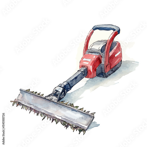 watercolor of Hedge Trimmer, vector, isolated on a white background.