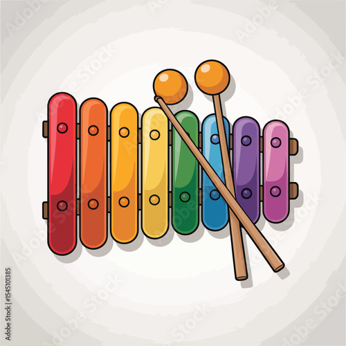 Colorful Rainbow Xylophone with Mallet Sticks for Kids