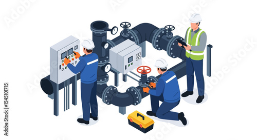 Industrial Pipeline System Maintenance and Inspection by Skilled Technicians