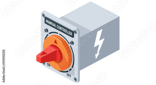 Manual Controller Switch Electrical Power Control Device Illustration