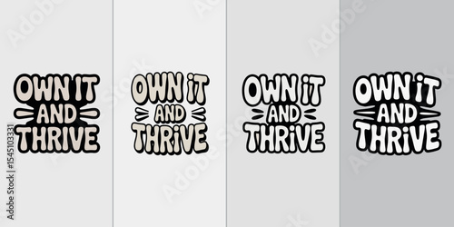 Inspirational Typography Vector Pack – Positive Quotes for T-Shirts and Home Decor