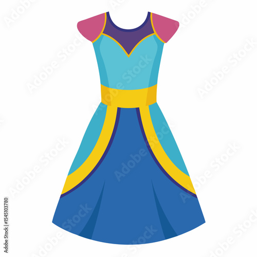 Trendy Woman's Dress Vector