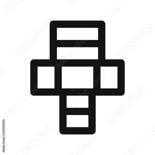 Plumbing fitting UI icon, plumbing adapter simple line user interface vector symbol