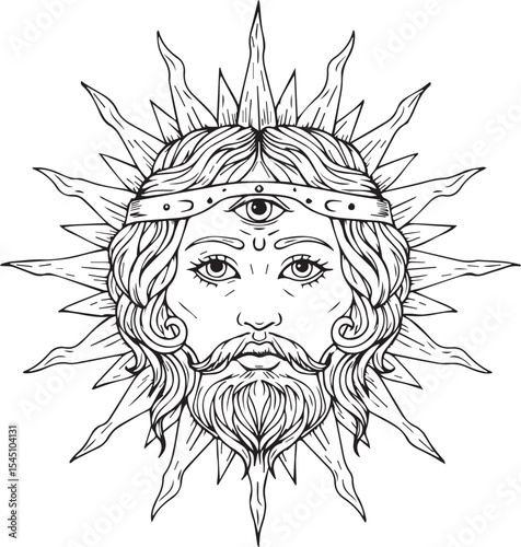 Lion head vector illustration