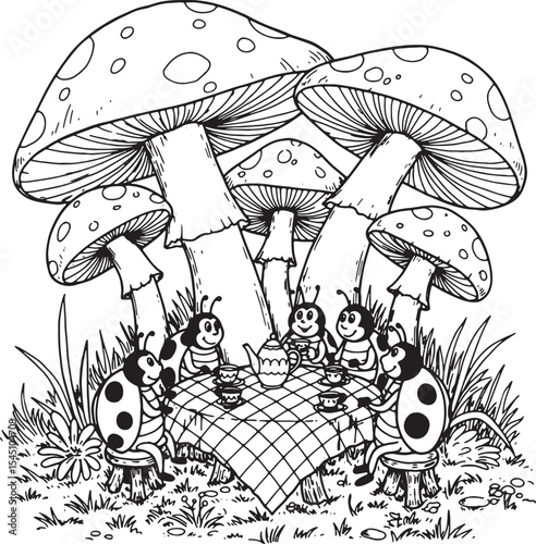Vector illustration of a mushroom