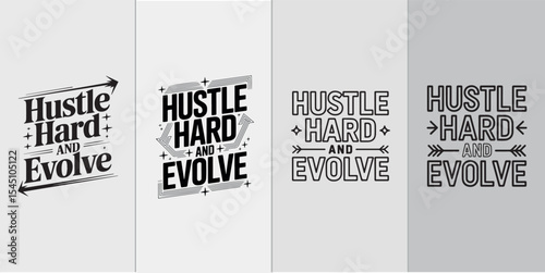 Motivational Typography Art Vector Set Uplifting Quote Designs for Posters and Apparel