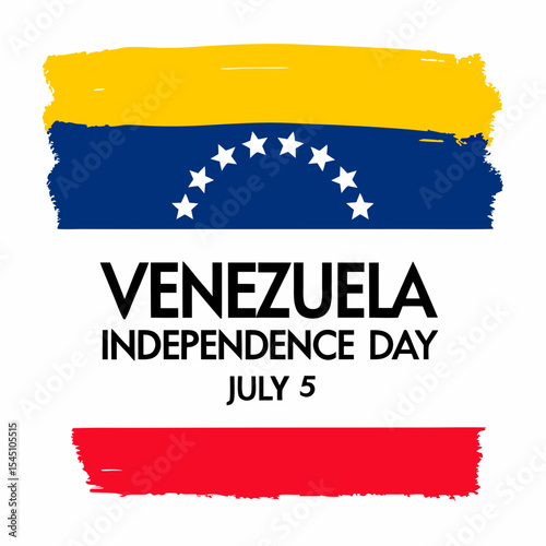 Venezuela independence day july 5th flag graphic