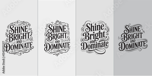 Motivational Typography Art Vector Set Uplifting Quote Designs for Posters and Apparel