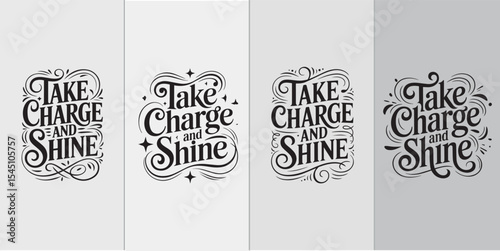 Motivational Typography Art Vector Set Uplifting Quote Designs for Posters and Apparel