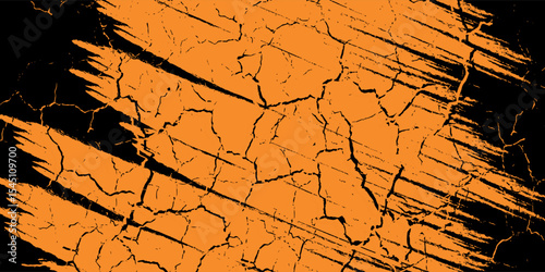 orange black brush Car sticker wrap pattern banner abstract sporty lines black orange color combination grunge brush modern pattern racing motorsport vector design. eps 10 ilustration