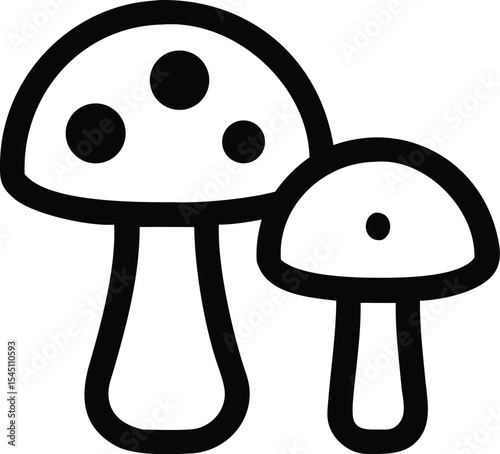 Detailed Illustration of Poisonous Mushrooms with Botanical Elements and Scientific Accuracy