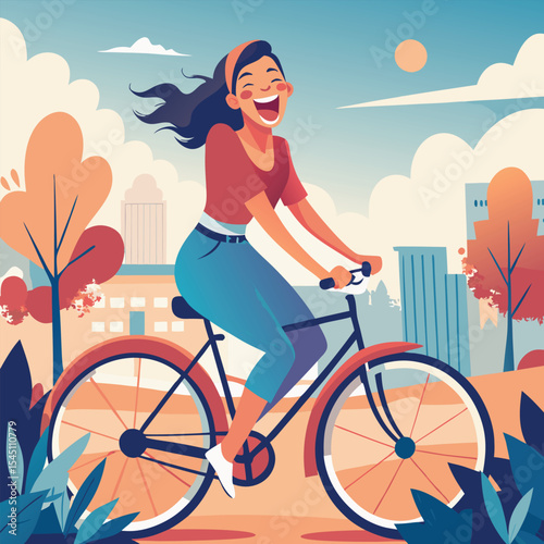 girl on bicycle