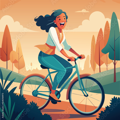 girl on a bicycle