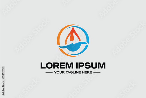 Drop Gas and Oil Logo vector image template