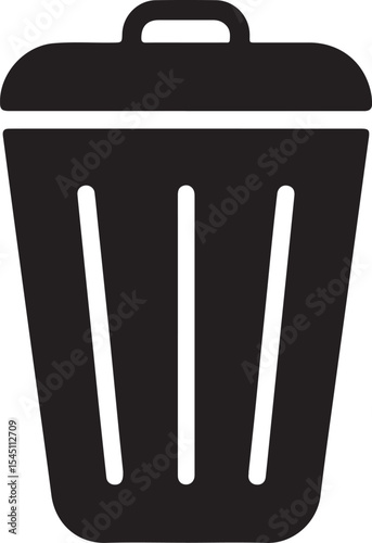 Trash Can Icon Simple, Clean Vector Illustration