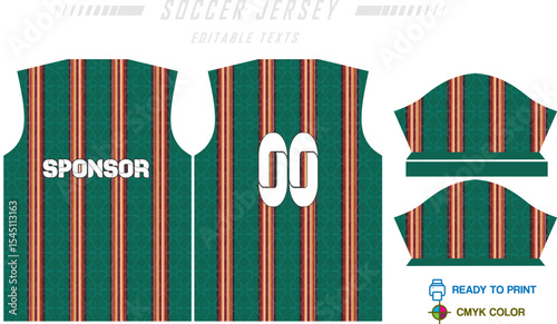 Soccer jersey pattern design background for soccer kit, football kit, bicycle, e-sport, basketball, t-shirt mockup template. Fabric pattern. Abstract background. Vector Illustration. 