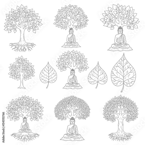 doodle icon illustration bodhi day 