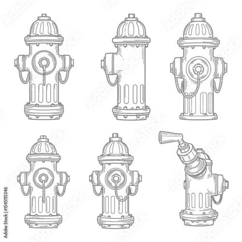 doodle icon illustration fire hydrant 