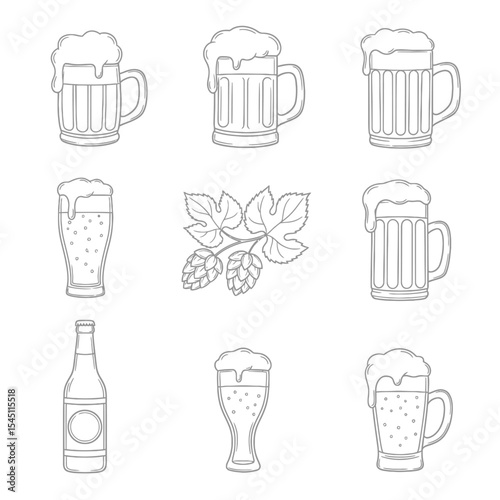 doodle icon illustration beer