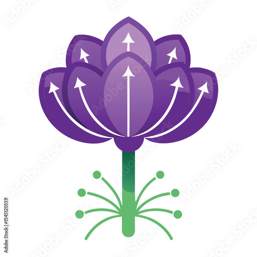 Allium purple sensation flower icon