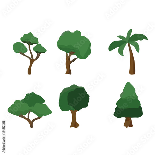 tree_group_vector_image