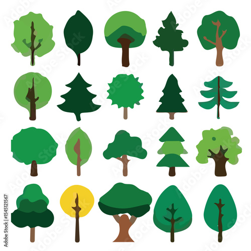 tree_group_vector_image