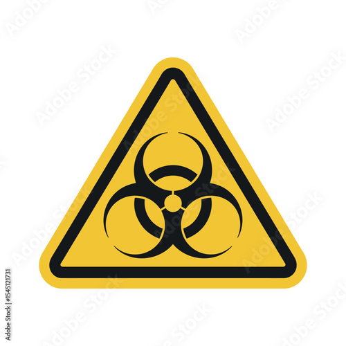 Yellow and Black Biohazard Warning Sign