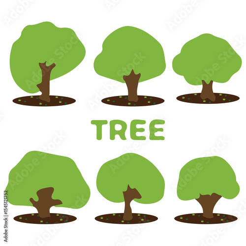 tree_group_vector_image