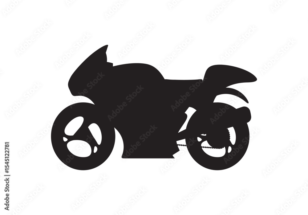 Obraz premium Motorcycle, Bike Transport Icon. Black simple thin line icon vector illustration.